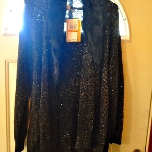 Michael Kors Faux Fur Trim Cardigan